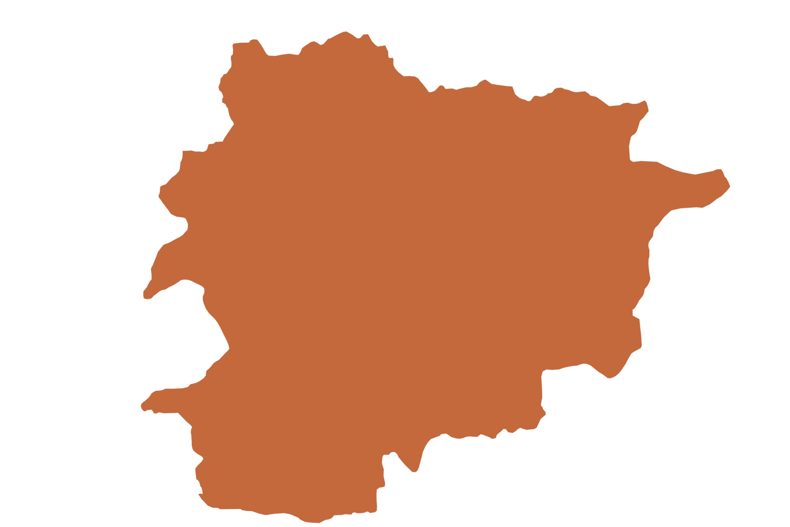 Andorra map in orange from list of missing countries for 1 Earth City Portrait Photography Project aka NYChildren by Danny Goldfield.